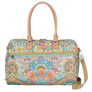 Oilily Canal Blue Arabesque Satchel
